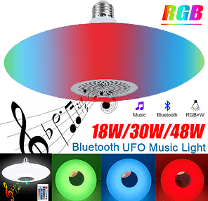 Smart-Led-Bulb-Music-Light-18W-30W-48W-RGB-White-UFO-Lamp-With-Bluetooth-Speaker-E27